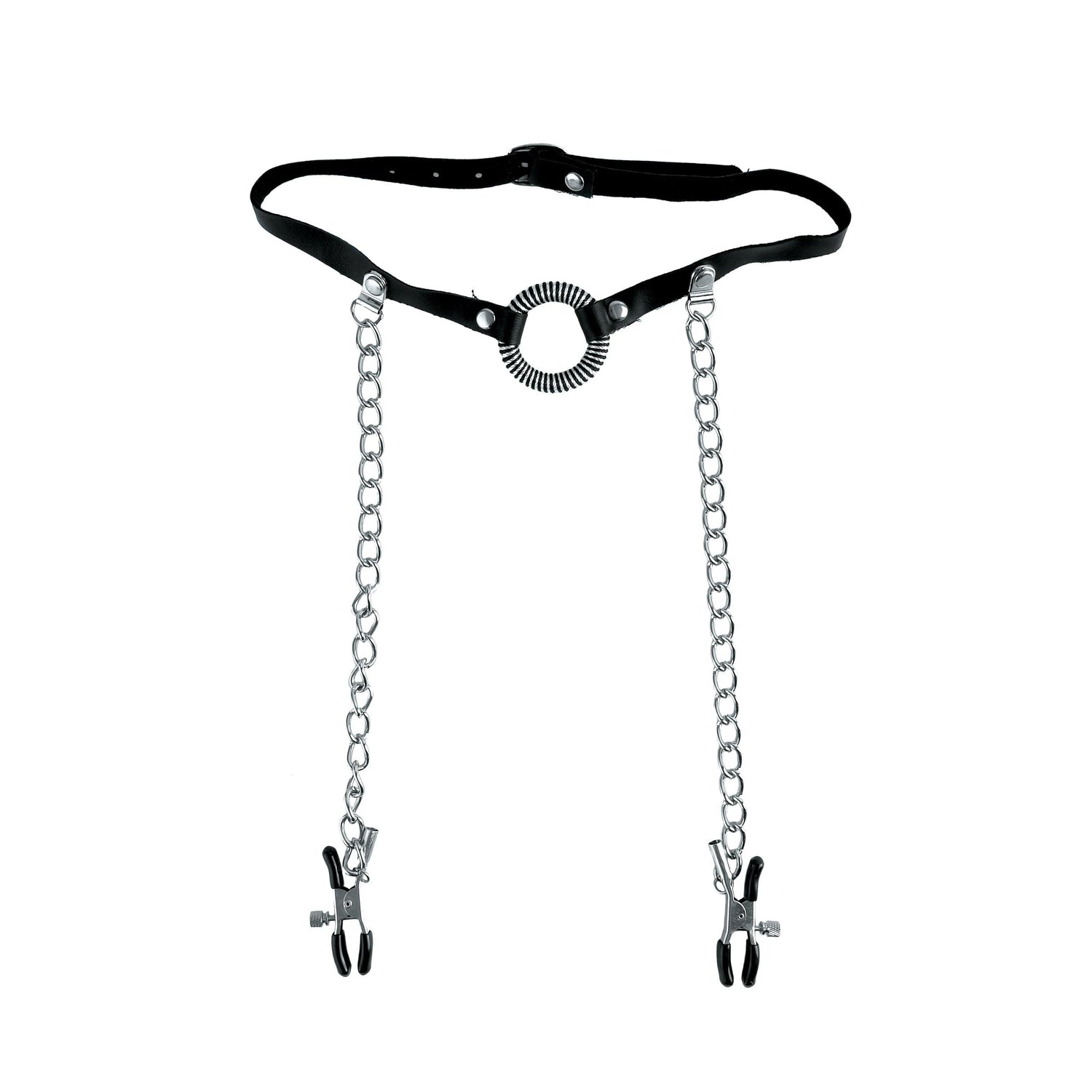 Fetish Fantasy Series O-Ring Gag With Nipple Clamps PD3845-23