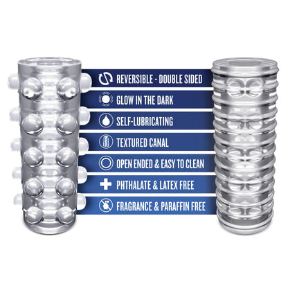 Rize - Swich - Glow in the Dark Self -Lubricating Stroker - Clear