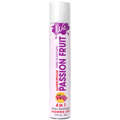 Wet Warming Fun Flavors - Passion Fruit - 4 in 1  Lubricant 1 Oz