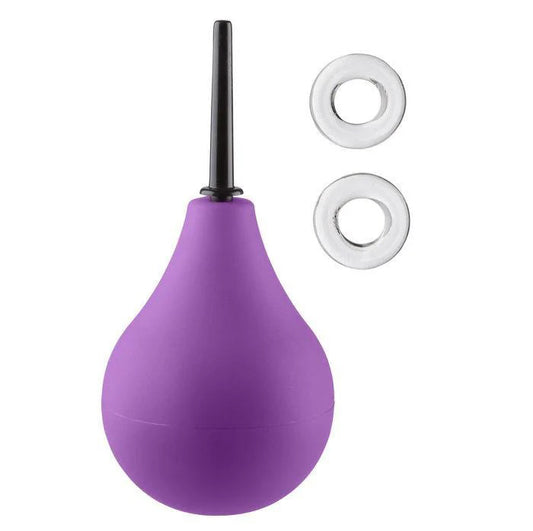 Cloud 9 Fresh and Deluxe Anal Soft Tip Enema Douche 7.6oz With Ez Squeeze Bulb and 2 C-Rings WTC104CP
