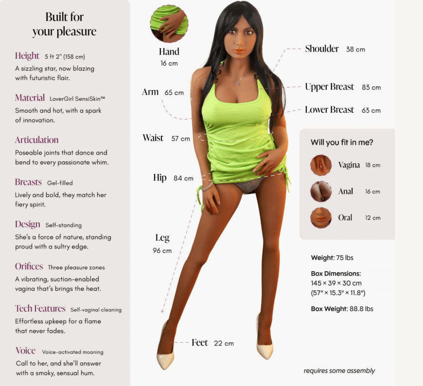 Lover Doll Isabel Powered Caramel 5ft 2"