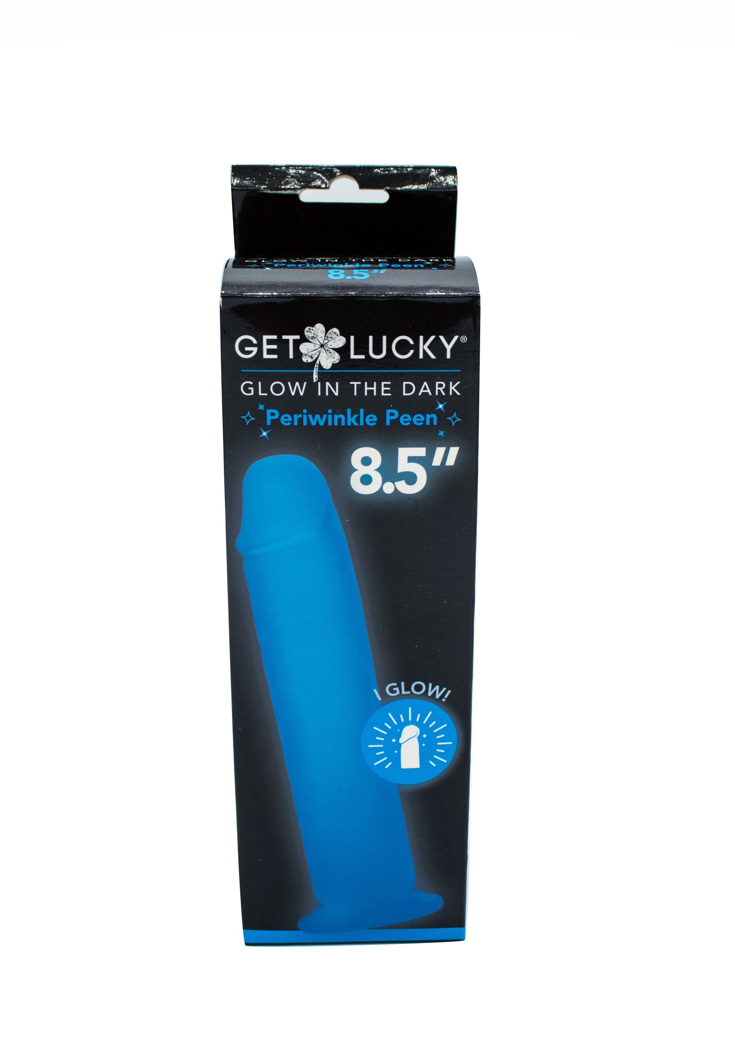 Glow in the Dk Periwinkle Peen Dildo 8.5