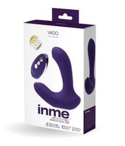 Inme Rechargeable Dual Vibe With Remote - Purple