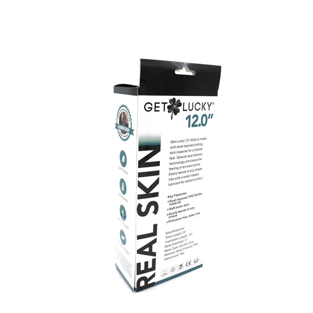Real Skin 12 Inch Dual Layer Dong Lt Brown