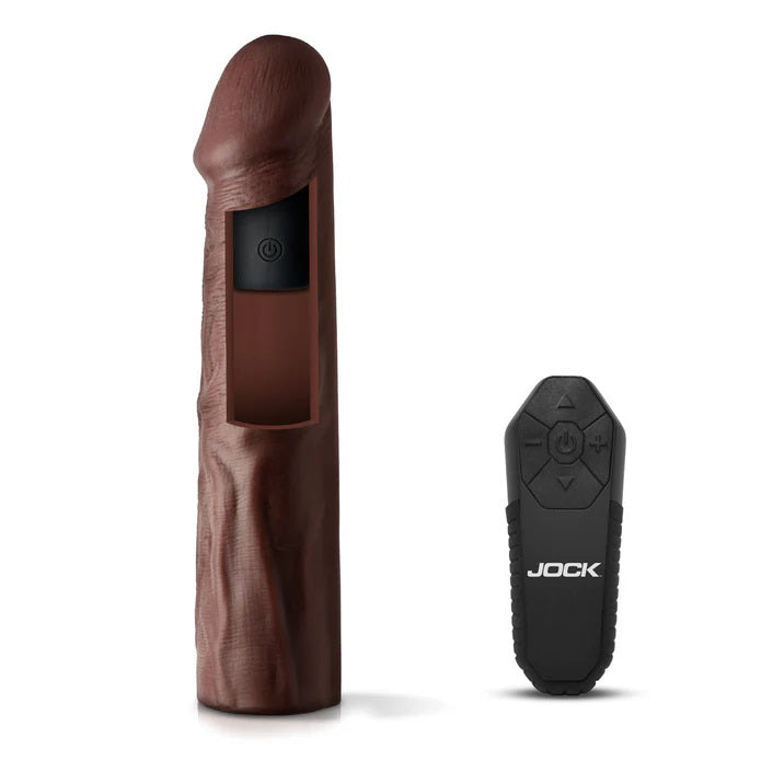 Jock Vibrating Penis Extension with Remote - Dark CN1019-DARK