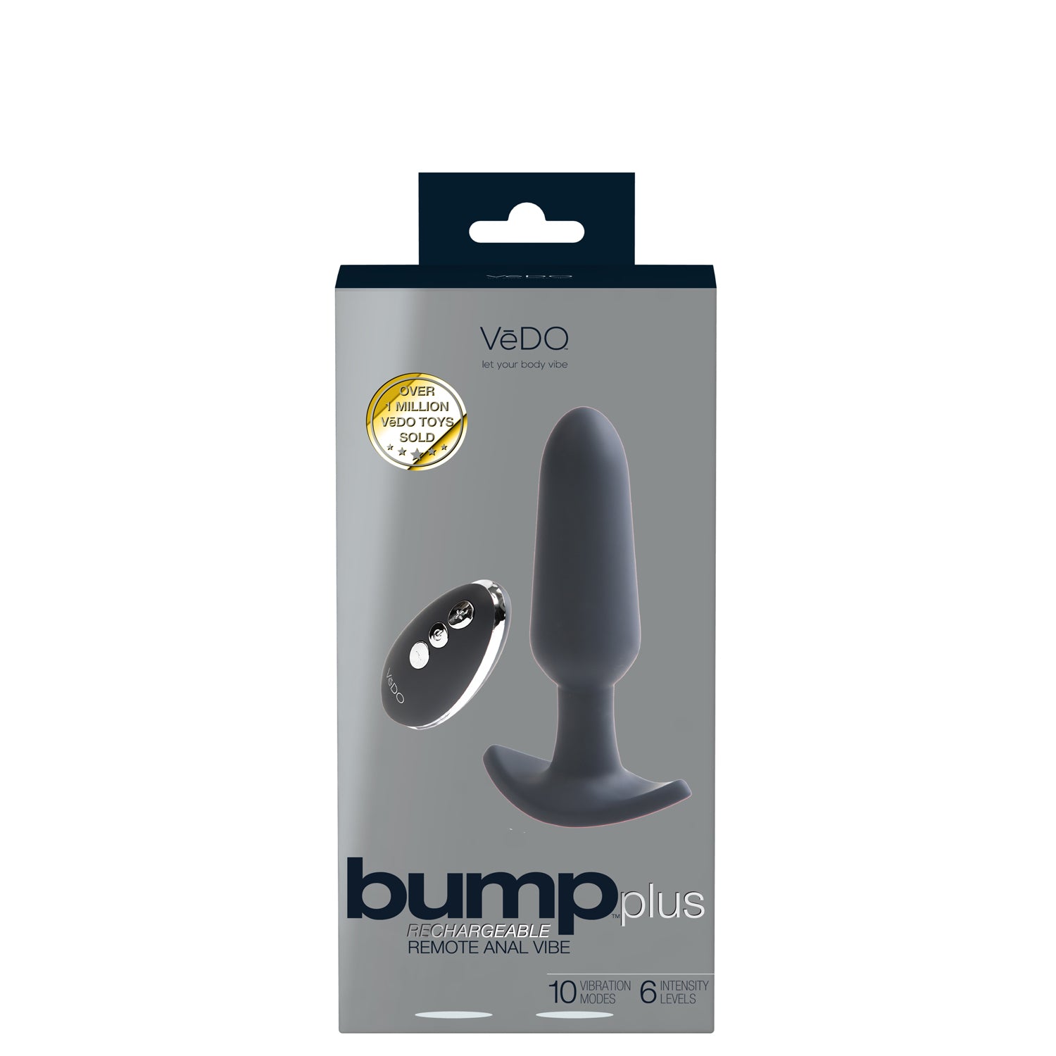 Bump Plus - Rechargeable Remote Control Anal Vibe  - Just Black