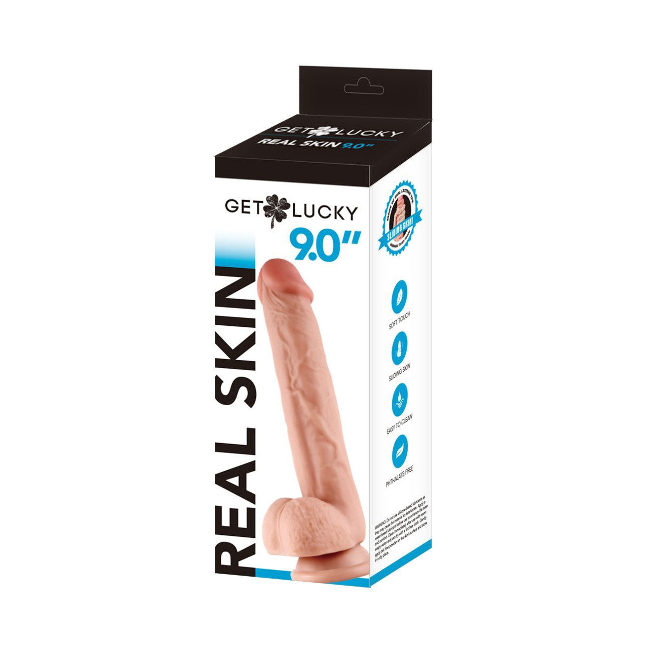 Get Lucky 9 Inch Real Skin Dildo Voodoo Toys