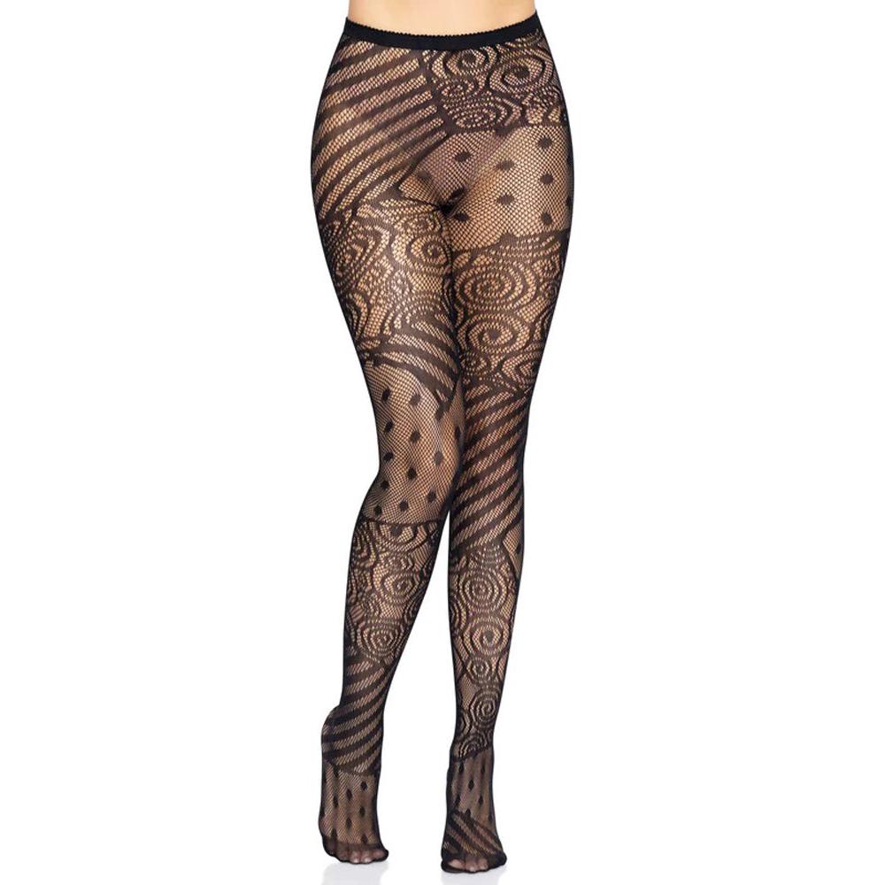\"Doll Net Tights - One Size - Black LA-9234BLKOS\"