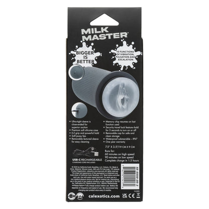 Milk Master Grip-N-Stroke Pussy - Grey