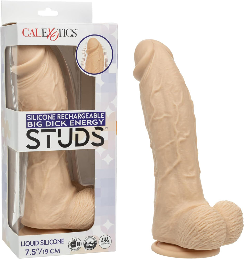 Silicone Rechargeable Big Dick Energy Studs - Ivory