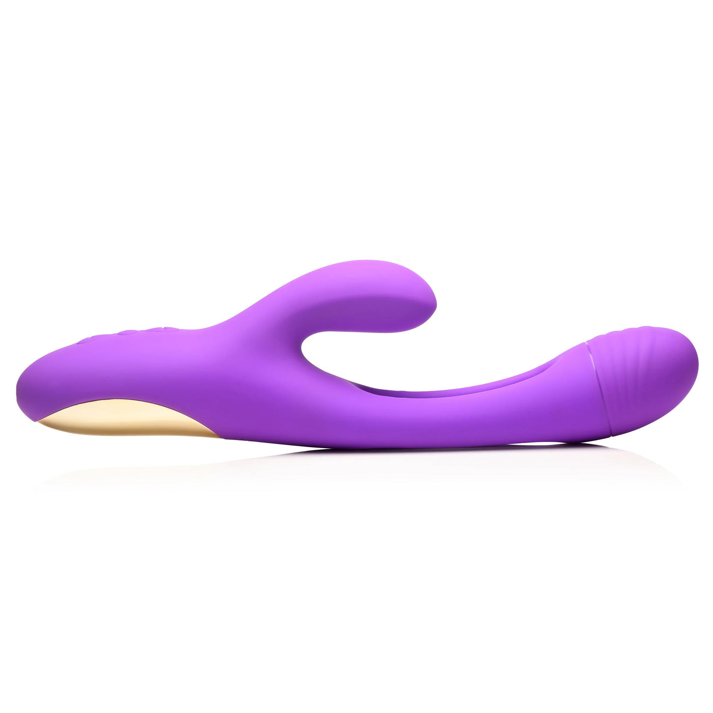 \"Tri-Flick Flicking Silicone Rabbit Vibrator - Purple INM-AH411\"
