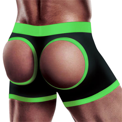 Strap on Boxer Shorts- Blk/grn M/l