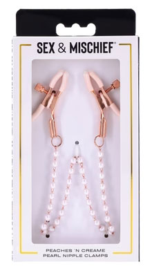 Peaches N Creame Pearl Nipple Clamps - Pink