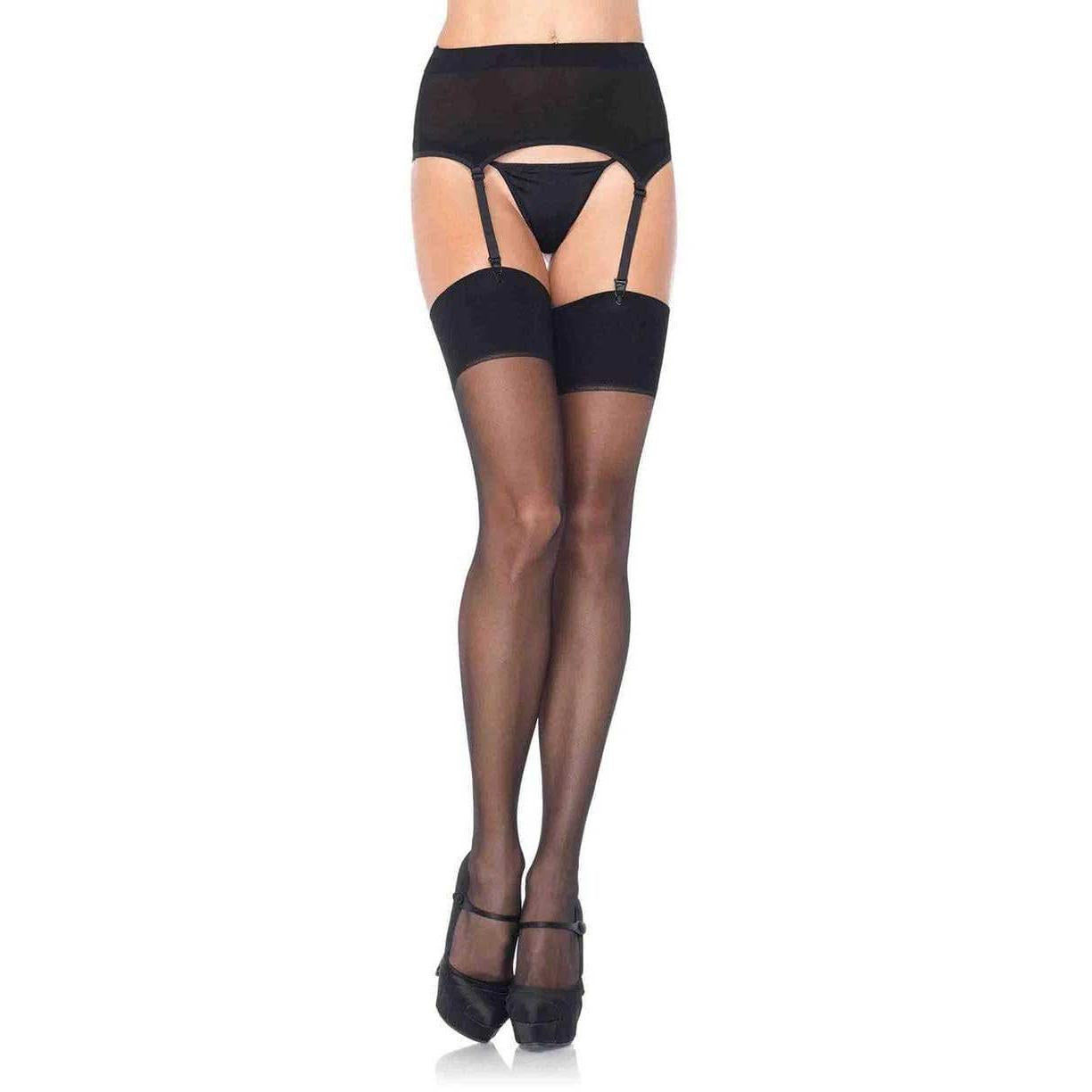 \"Zara Garter Belt and Stocking - Queen - Black LA-1925QBLKQ\"