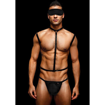 \"Envy 3 Pc Wet Look Chest Harness - Large/xlarge - Black EV-BLEC13BKLXL\"