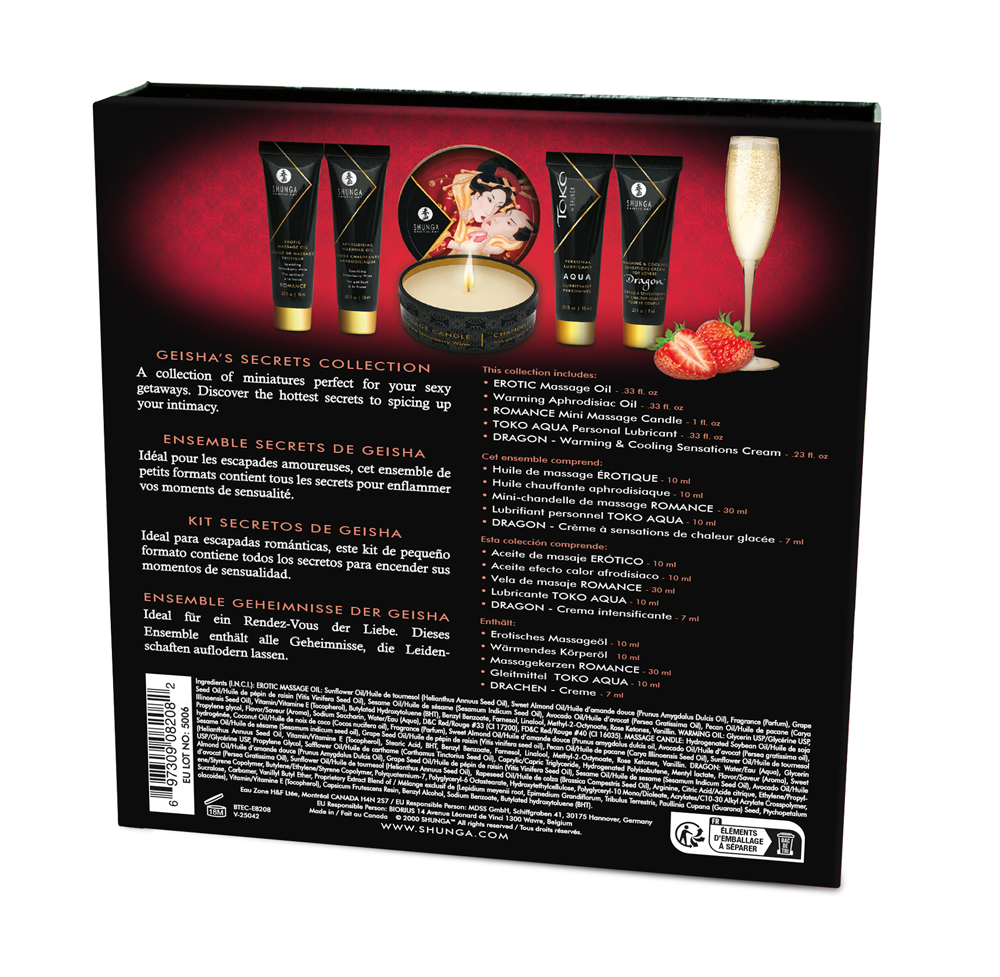 Geisha's Secrets Gift Set - Sparkling Strawberry Wine