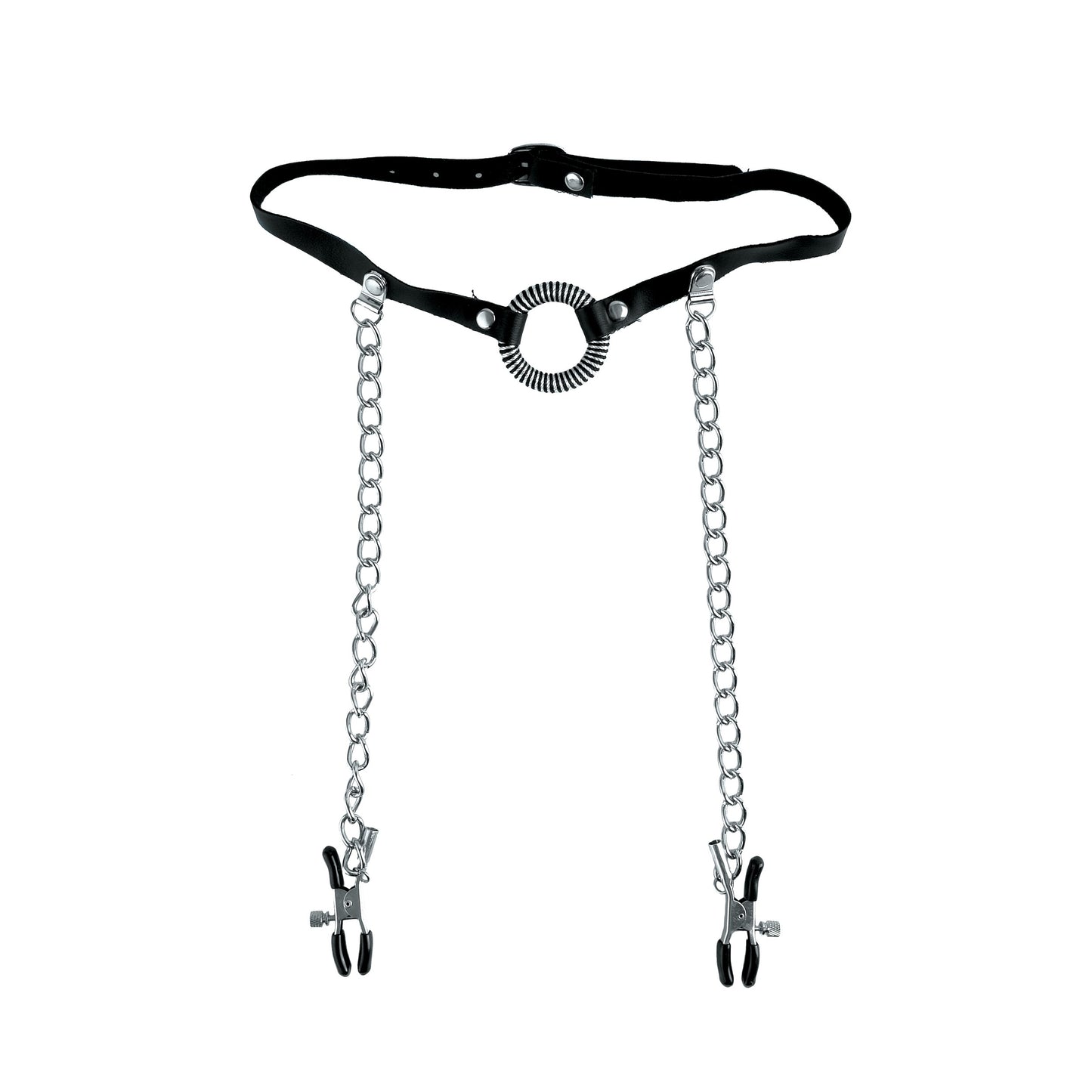 Fetish Fantasy Series Limited Edition O-Ring Gag and Nipple Clamps - Black
