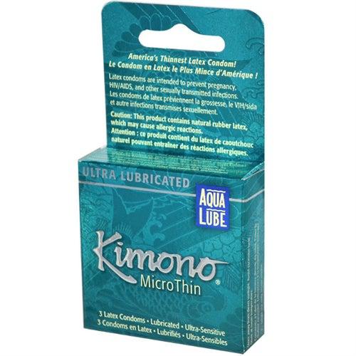 Kimono Microthin Plus Aqua Lube - 3 Pack