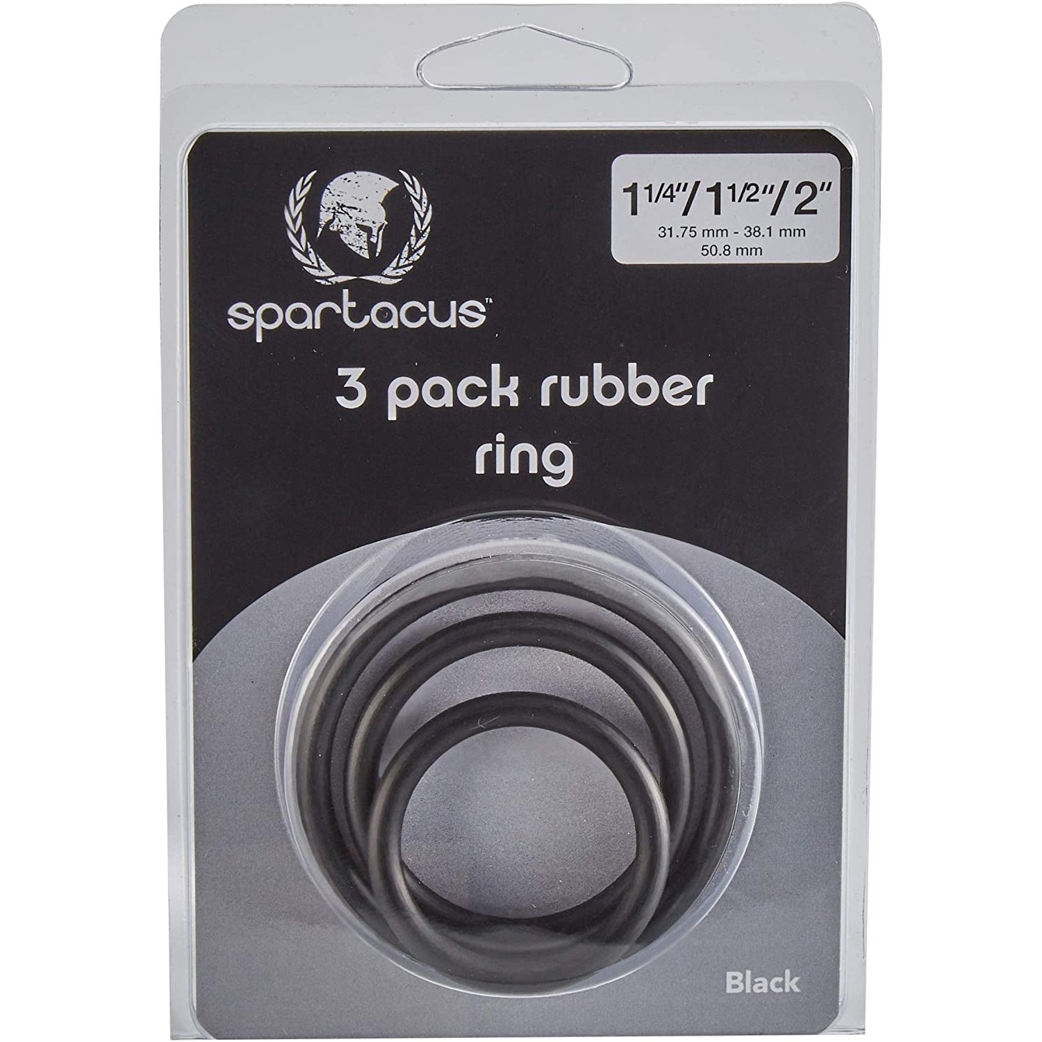 Rubber Cock Ring Set - Black