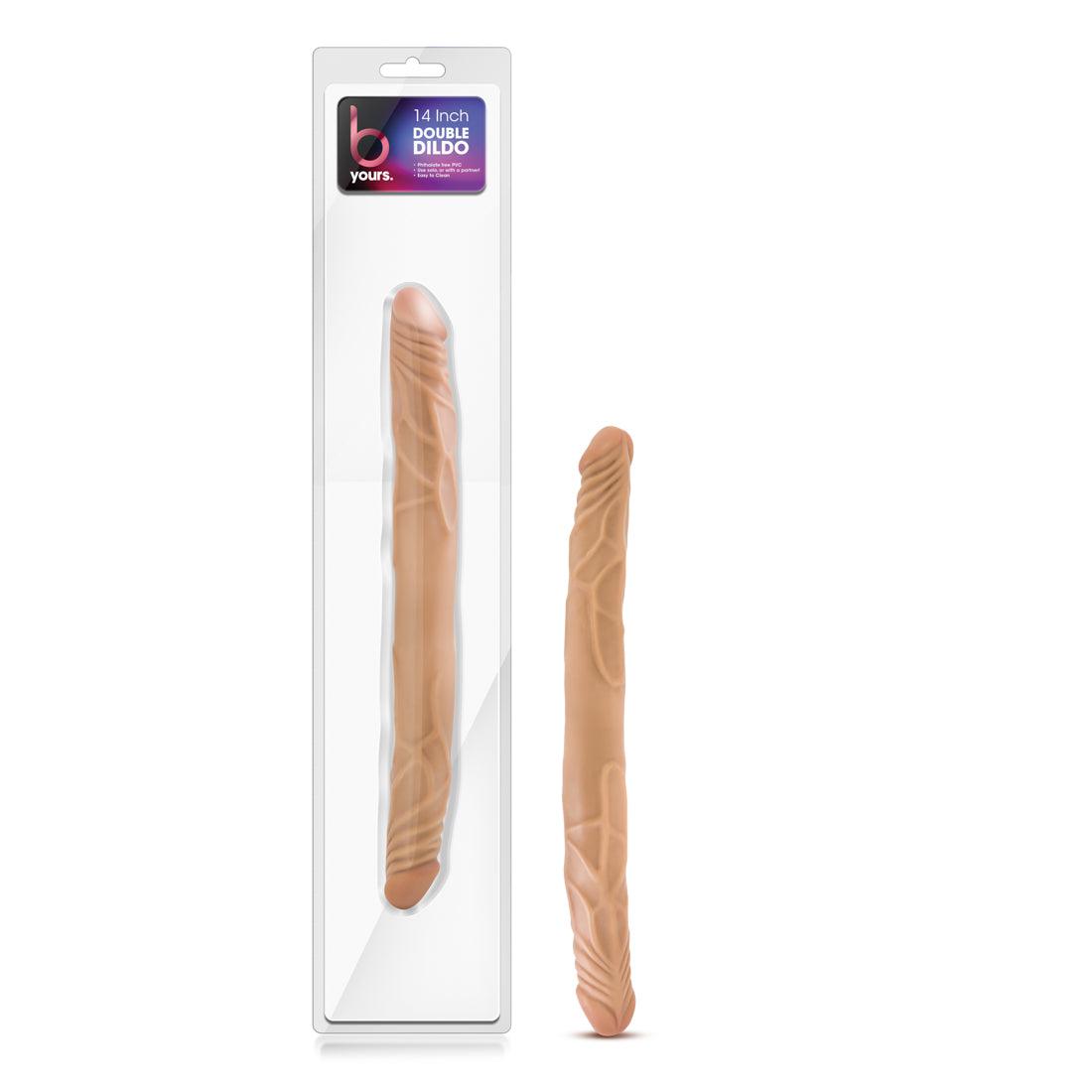 B Yours 14 Inch Double Dildo - Latin