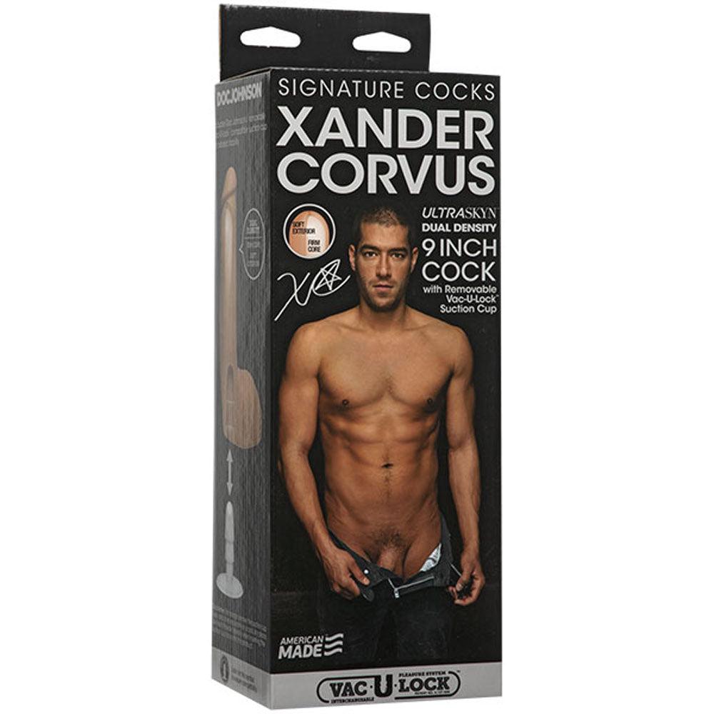 Signature Cocks - Xander Corvus - 9 Inch  Ultraskyncock With Removable Vac-U-Lock Suction  Cup