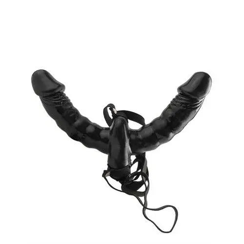 Fetish Fantasy Series Vibrating Double Delight Strap-on - Black