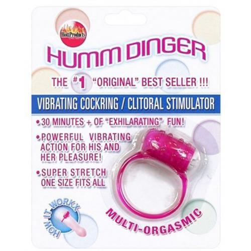 Humm Dinger Vibrating Penis Ring Clitoral Stiimulator - Purple HTP2066