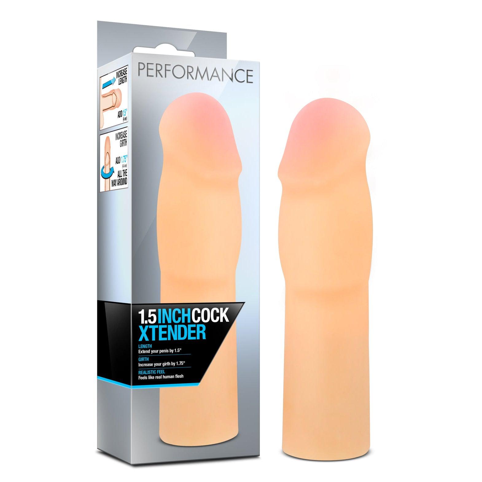 Performance 1.5 Inch Cock Xtender - Beige