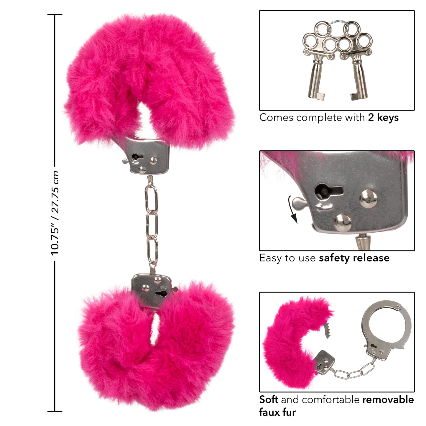 Ultra Fluffy Furry Cuffs - Pink