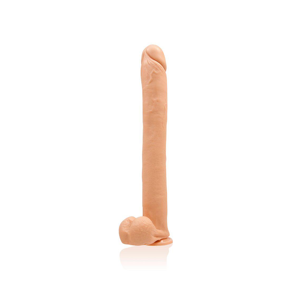 16 Inch Exxxtreme Dong W/suction - Flesh