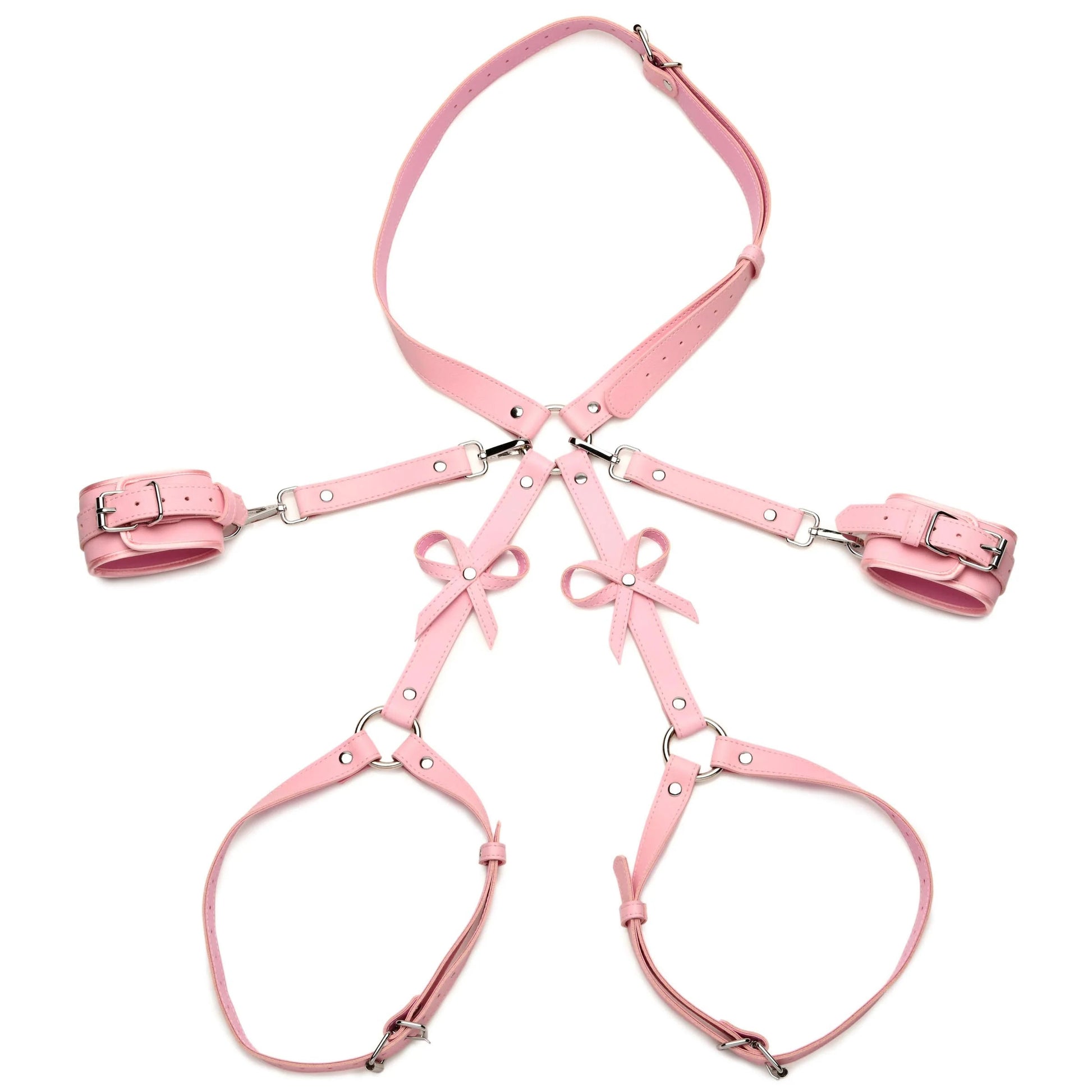 Bondage Harness With Bows - Medium/large - Pink