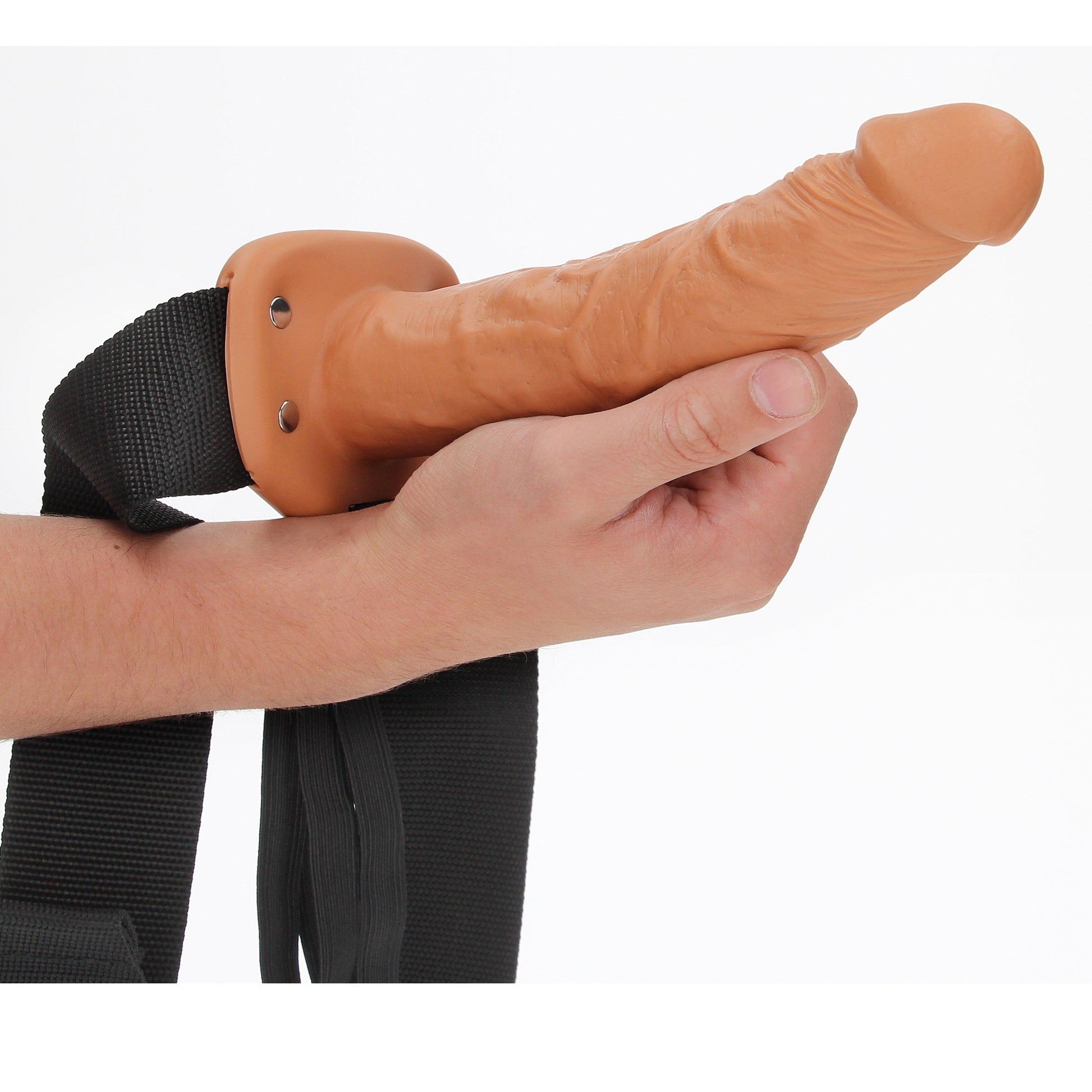 Hollow Strap-on Without Balls 8 Inch - Tan
