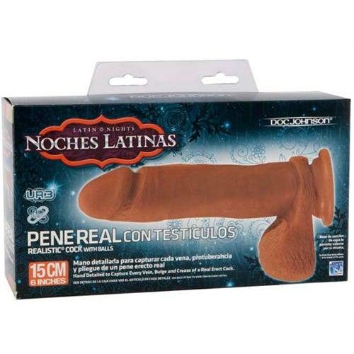 Noches Latinas Ultraskyn Pene Real Con Testiculos  - 6 Inch