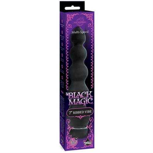 Black Magic 7 Inch Ribbed Vibe