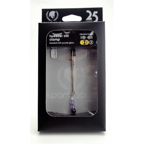 Adjustable Clit Clamp With Purple Beads
