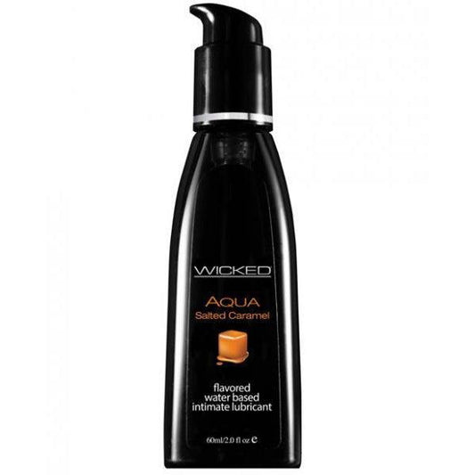 Aqua Salted Caramel Flavored Water-Based Intimate Lubricant 2 Oz. WS-90322