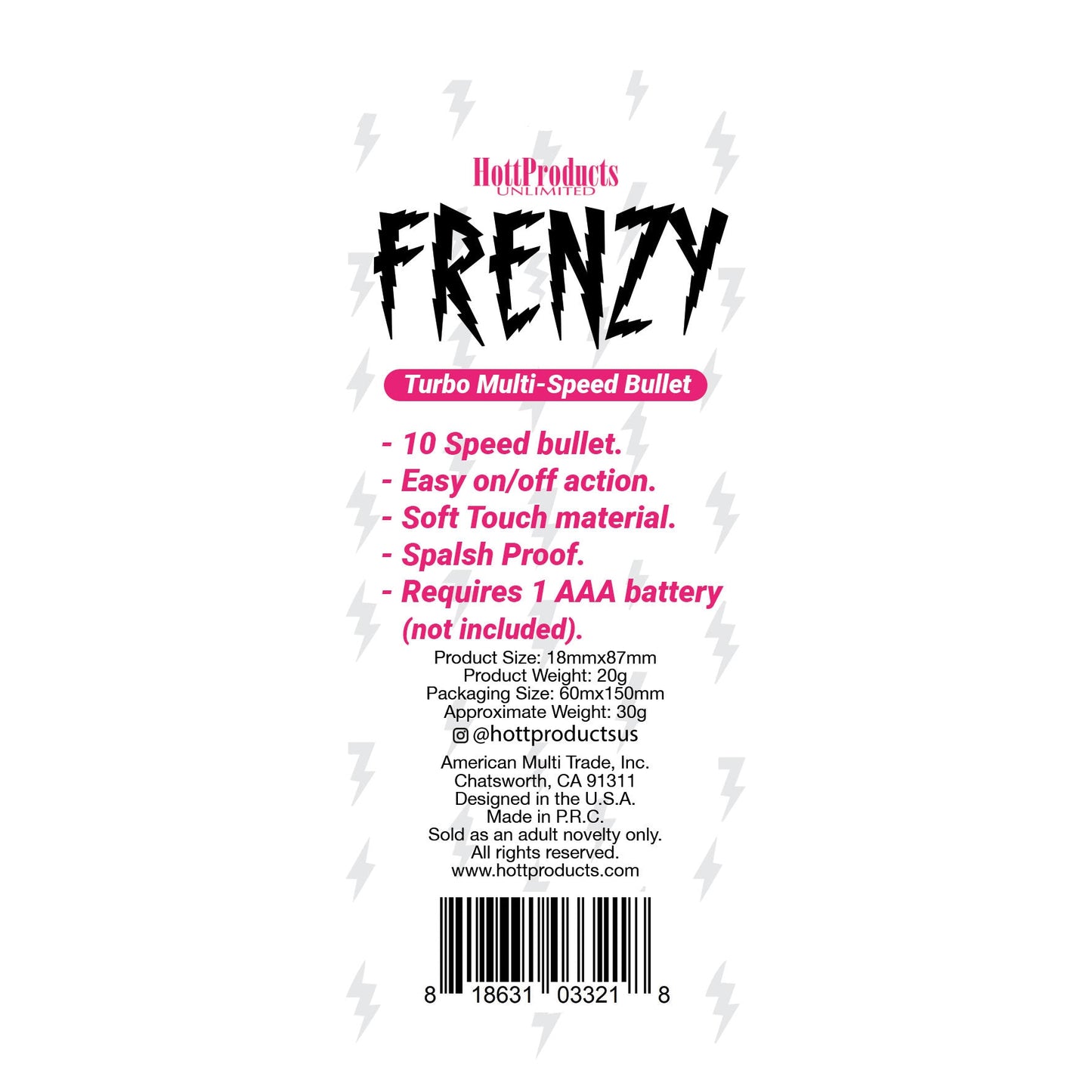 Frenzy - Power Bullet- Pink