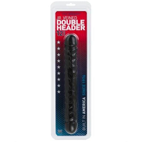 Jr. Veined Double Header 12 Inches - Black