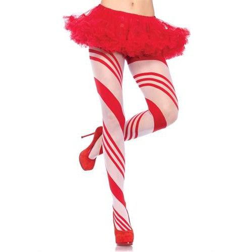 Spandex Sheer Candy Striped Pantyhose
