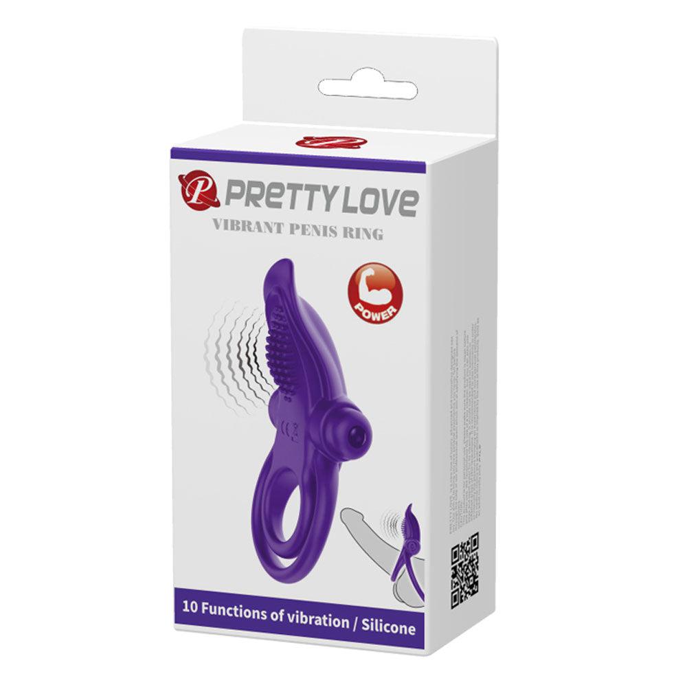 Pretty Love Vibrant Penis Ring - Purple
