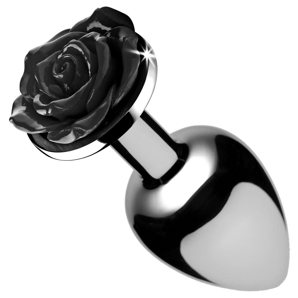 Black Rose Anal Plug - Medium