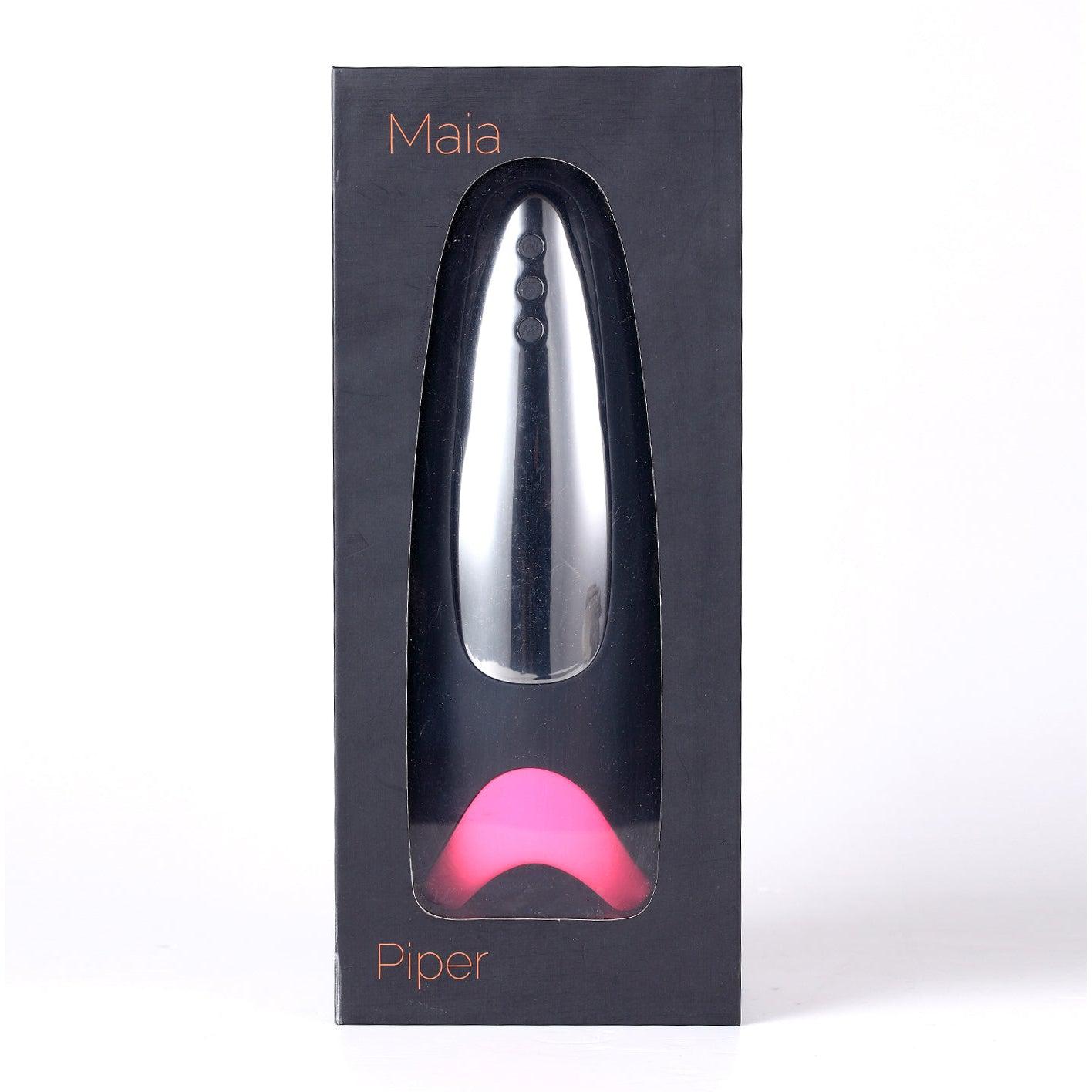 Piper USB Rechargeable Multi Function Masturbator With Suction - Black/pink