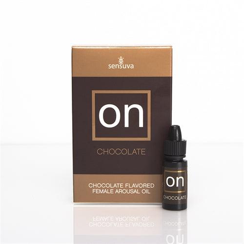 On Chocolate Flavored Arousal Oil - Medium Box - 0.17 Fl. Oz. Box
