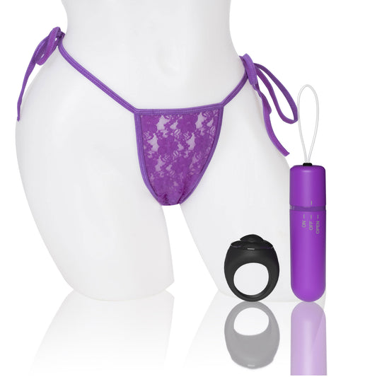 Screaming O 4t - Vibrating Panty Set With Remote  Control Ring - Grape