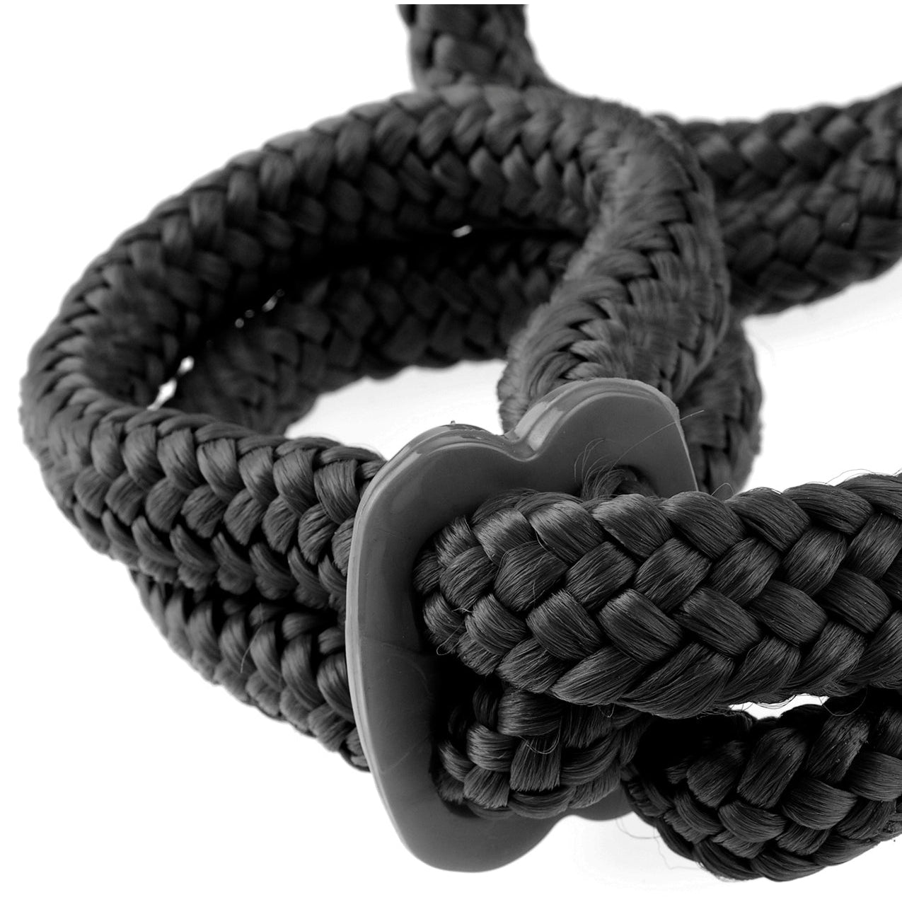 Fetish Fantasy Series Silk Rope Love Cuffs - Black