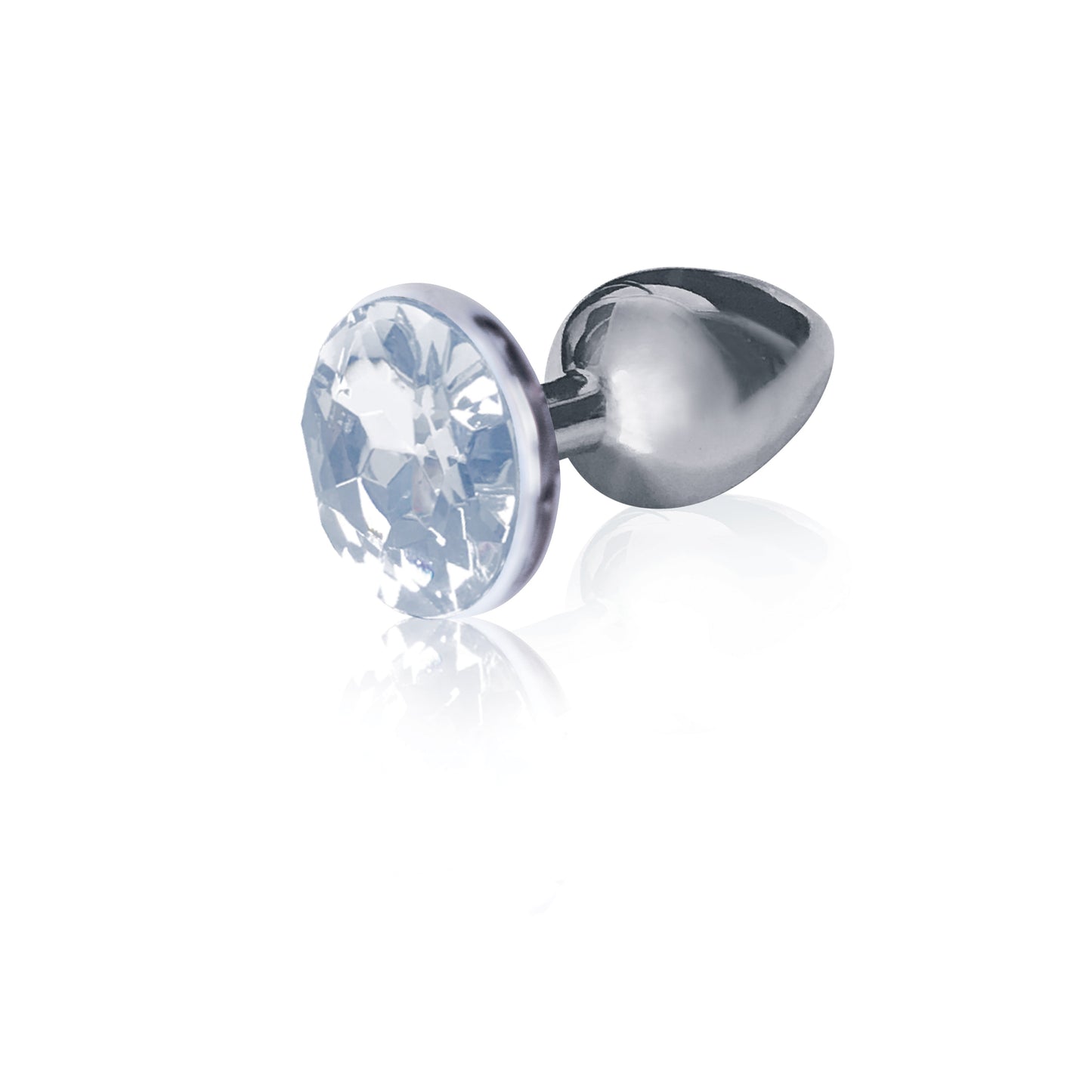 The 9's the Silver Starter Bejeweled Stainless Steel Plug - Diamond