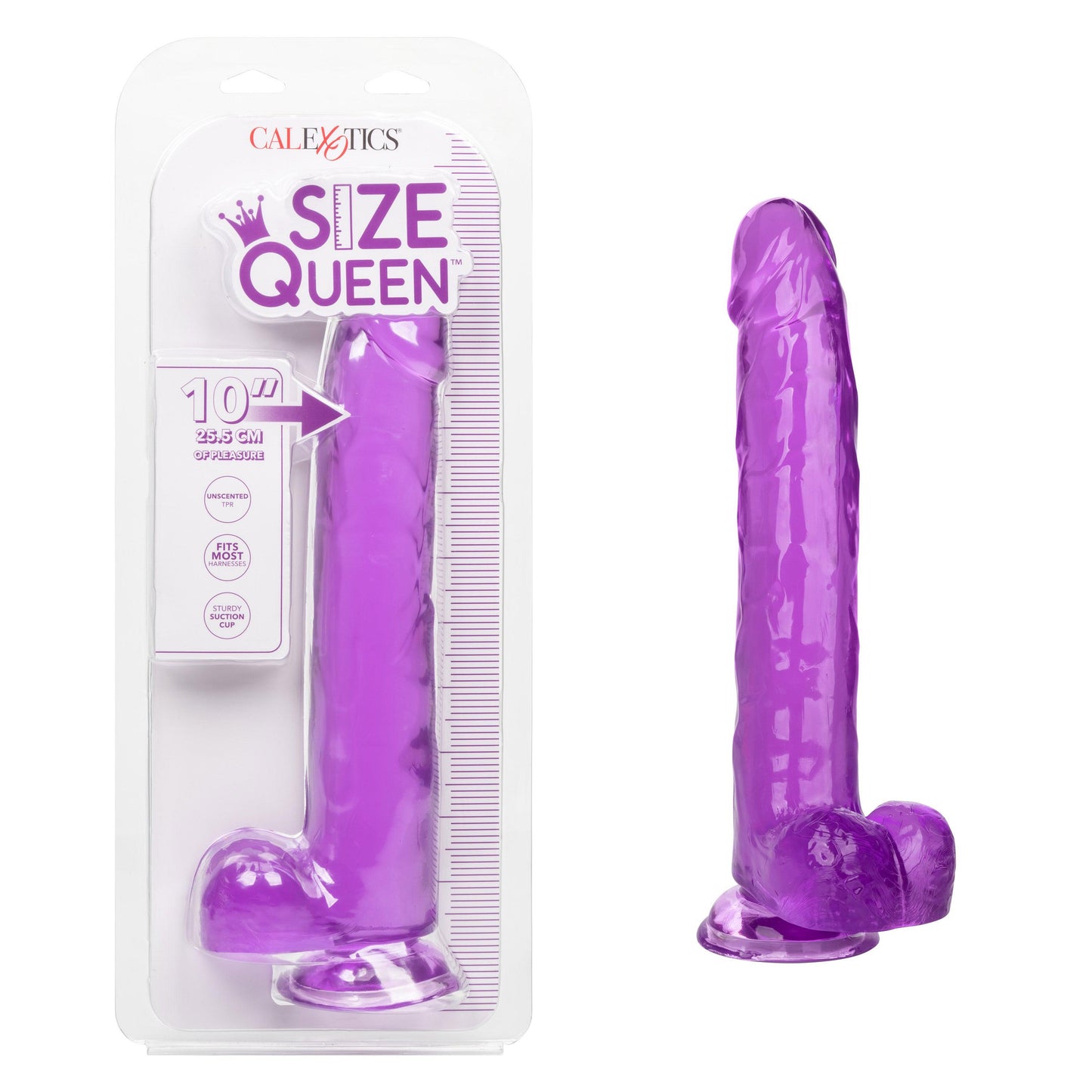 Size Queen 10  Inch - 25.5cm - Purple