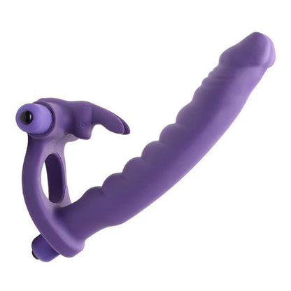 Double Delight Dual Insertion Vibrating  Rabbit Cock Ring