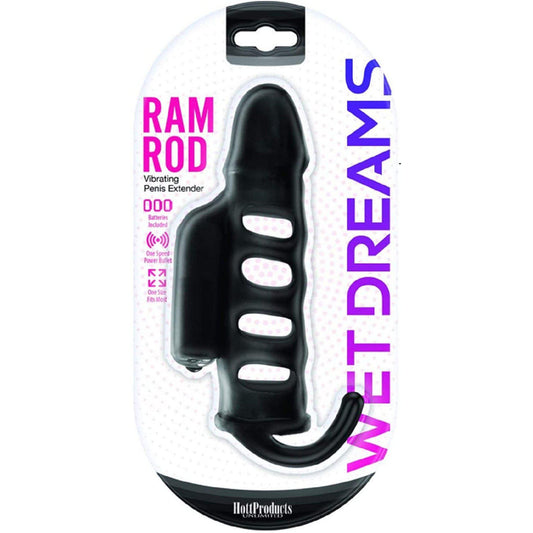 Ram Rod Vibrating Penis Extender - Black