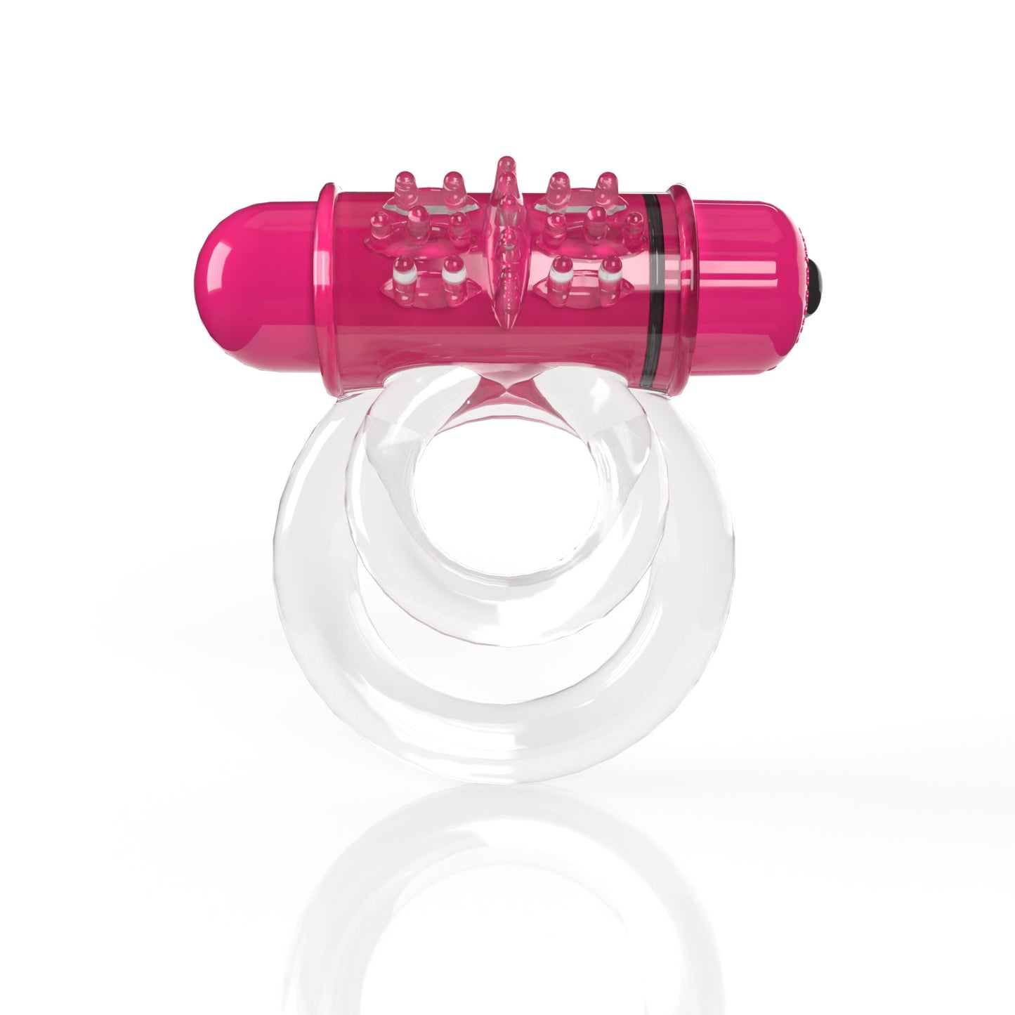 Screaming O 4b - Double O Super Powered Vibrating  Double Ring - Strawberry